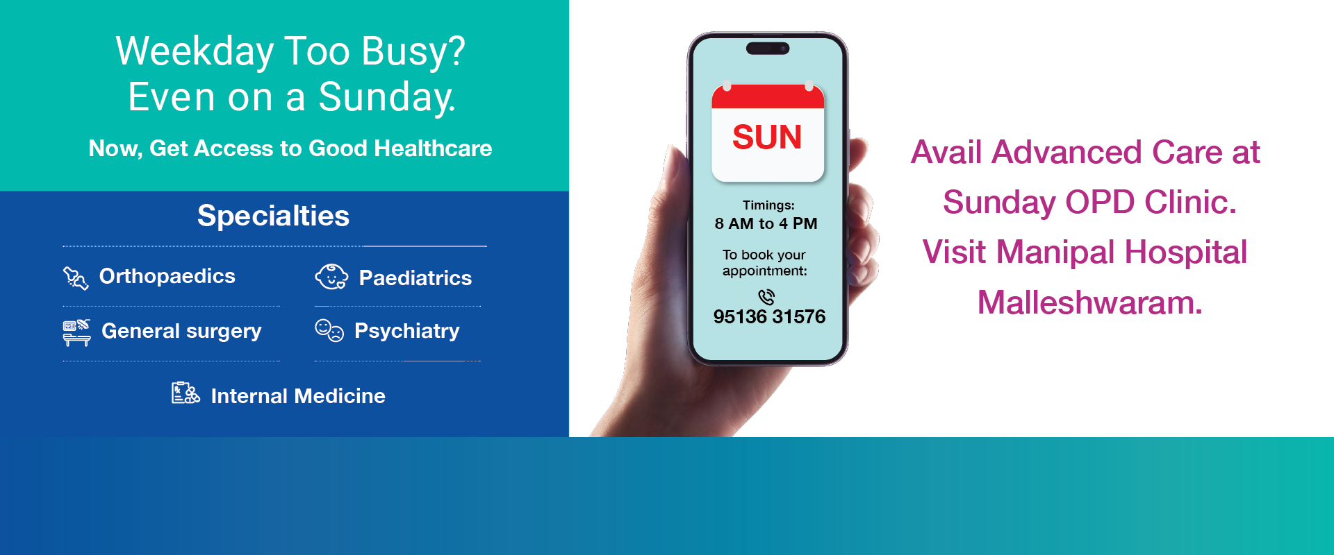  Sunday OPD : Convenient Healthcare Services for Your Busy Schedule.